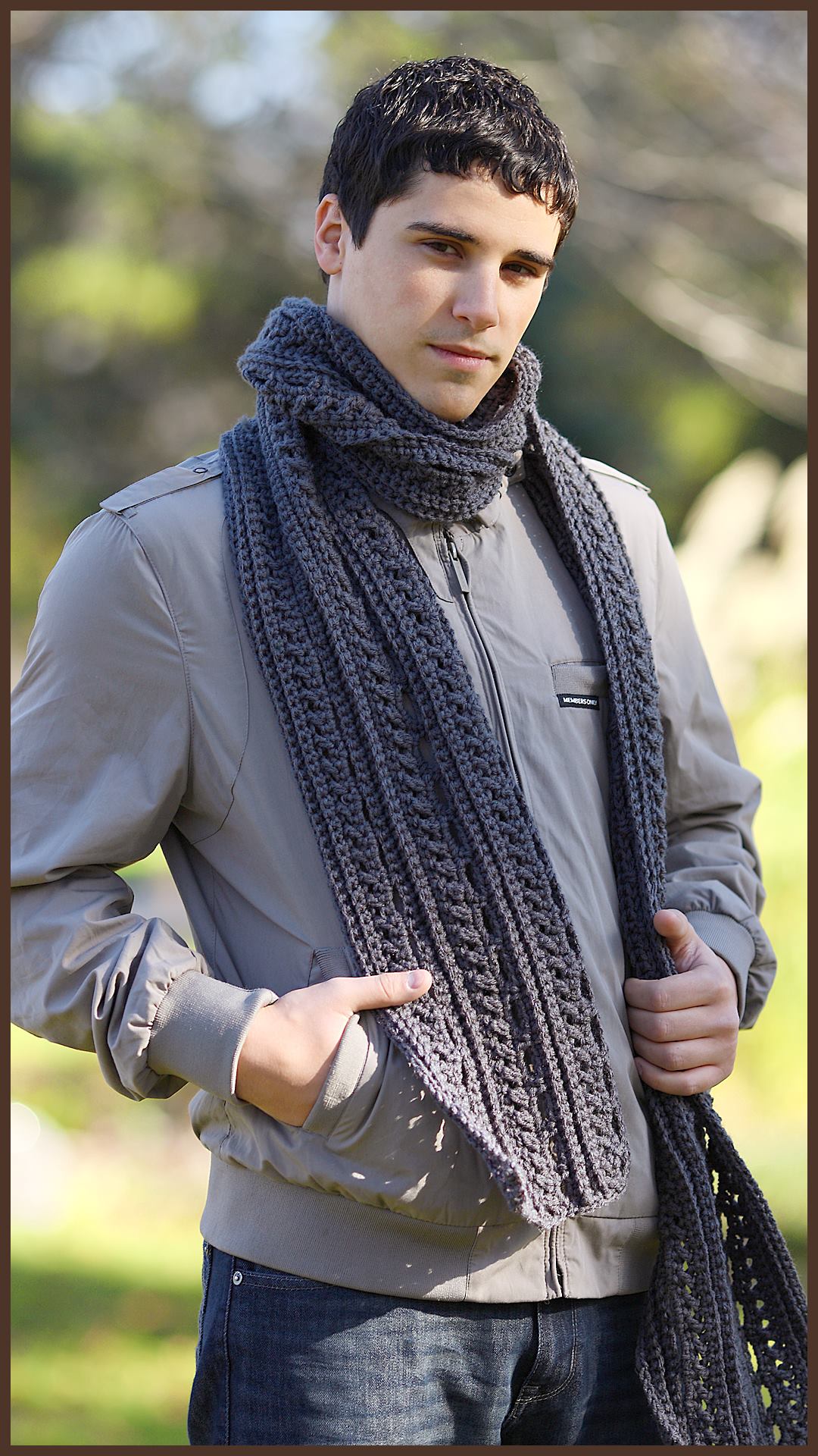 mens scarf crochet pattern