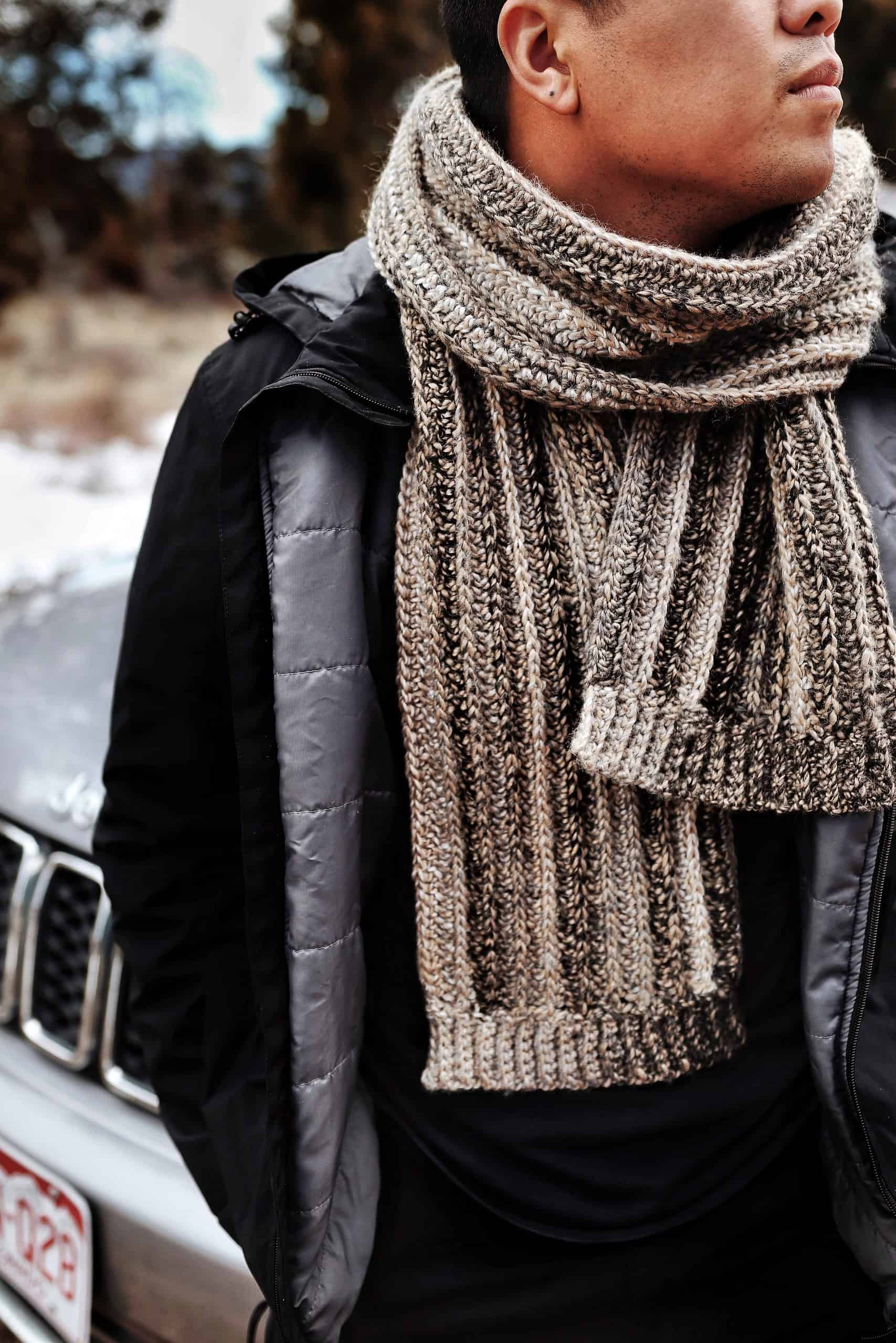 mens scarf crochet pattern