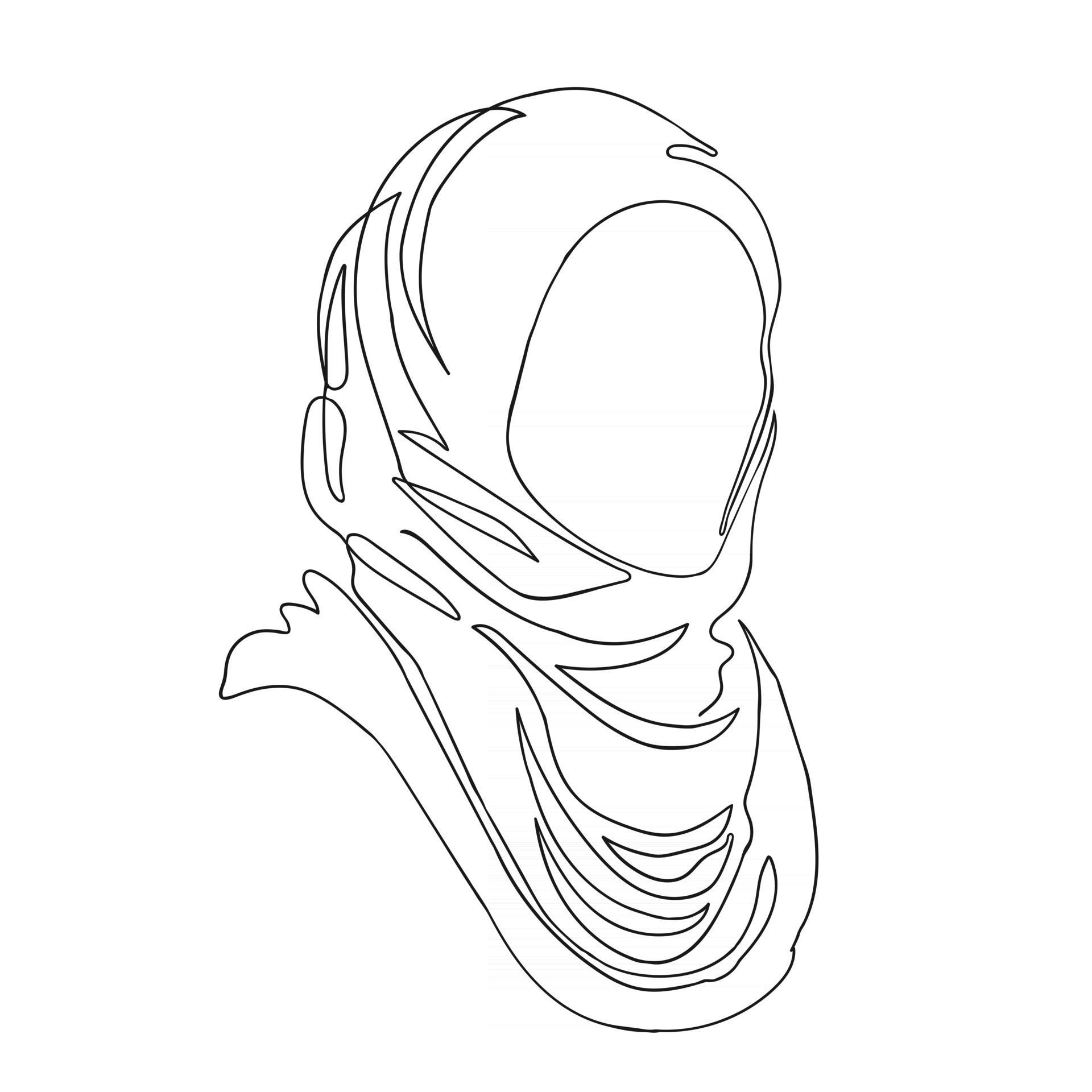 scarf outline 