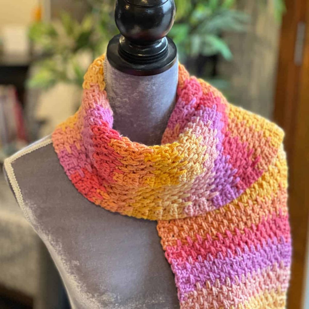 moss stitch scarf