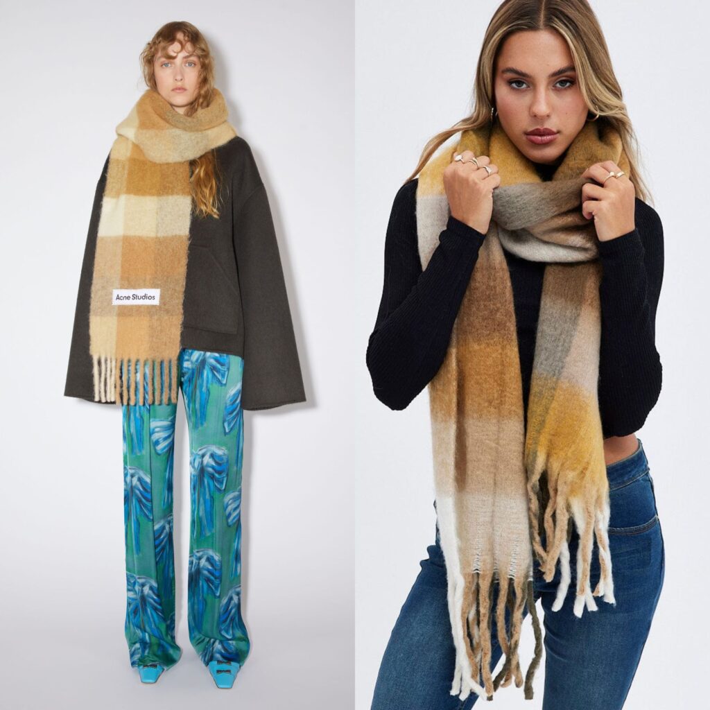 acne scarf dupe