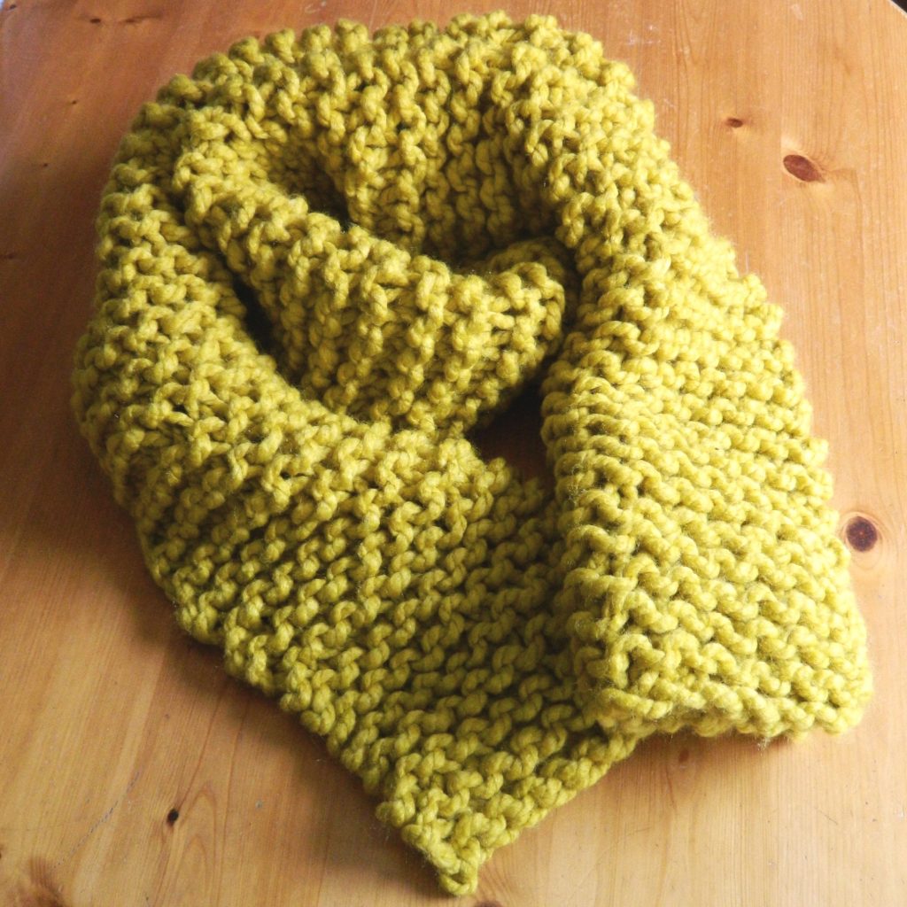 garter stitch scarf