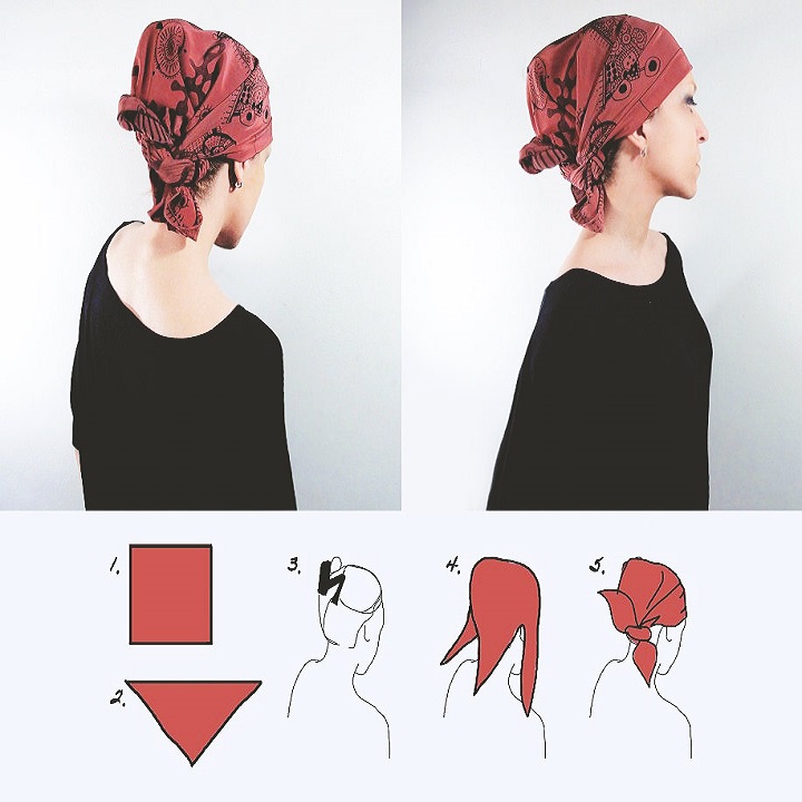 how to tie a scarf on your head