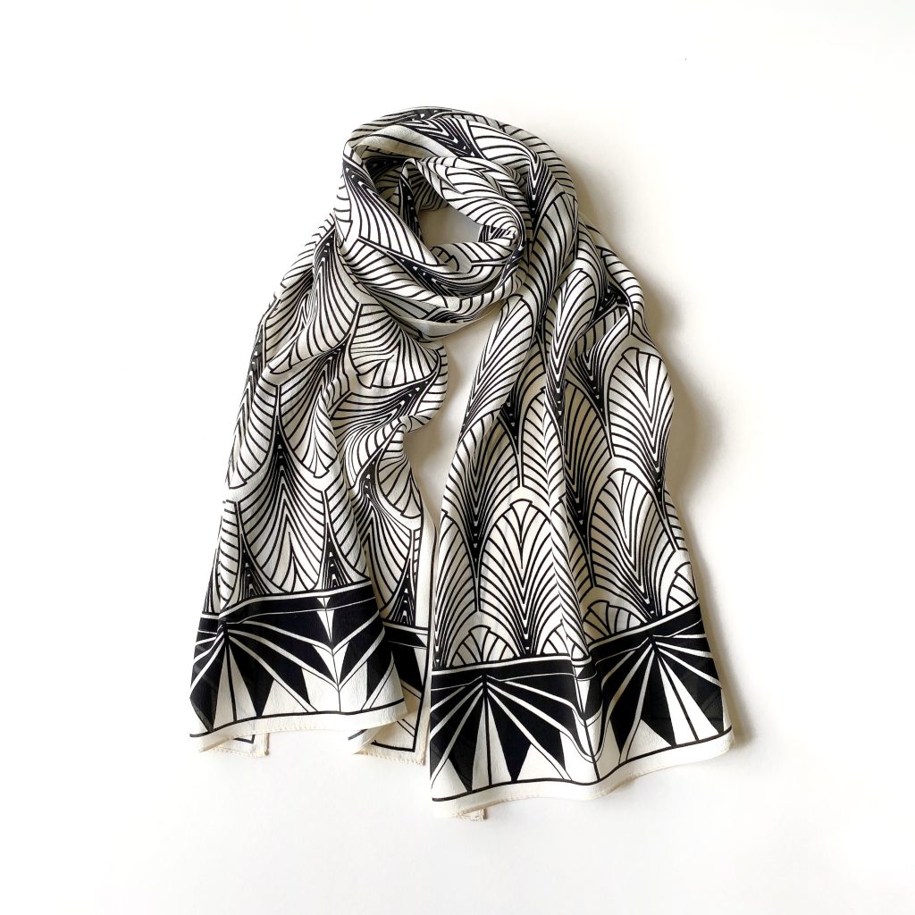 Long silk scarf