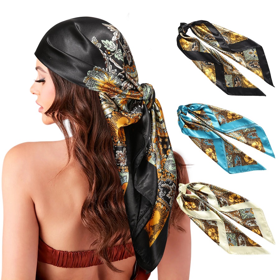 Satin head scarf