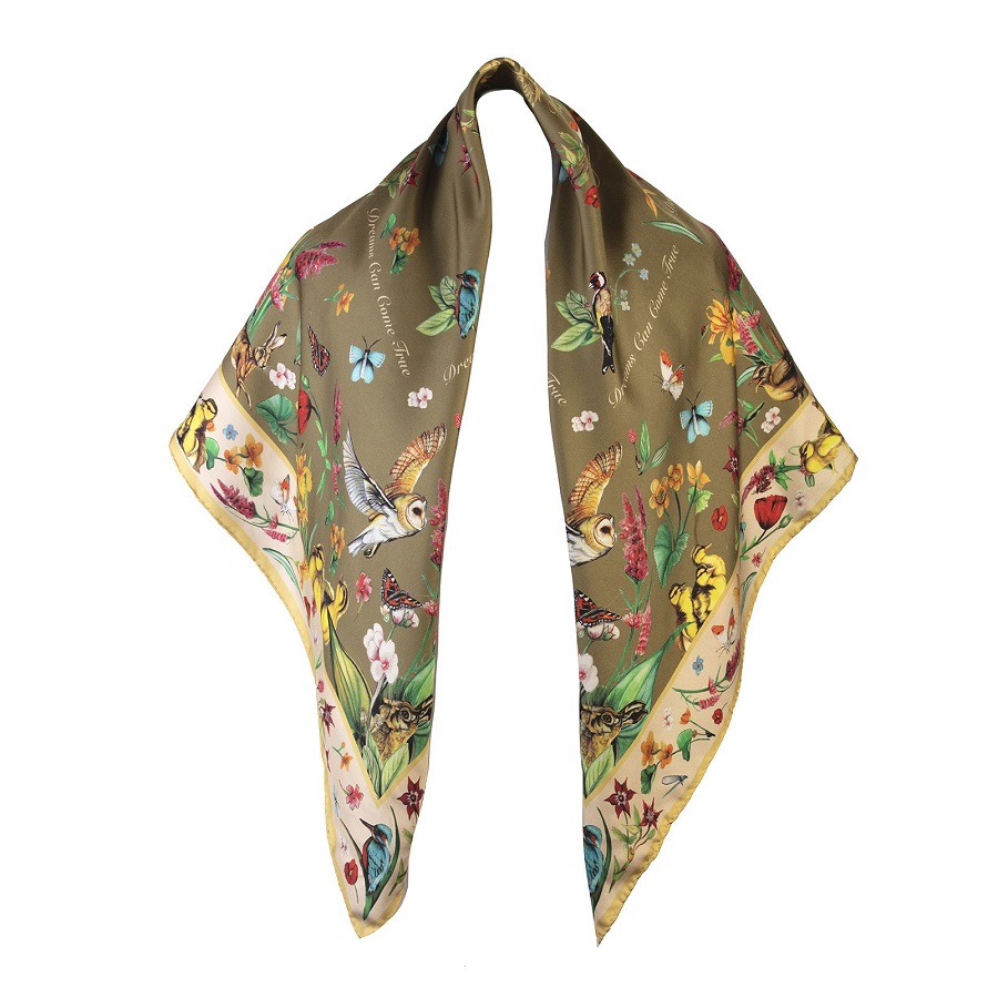 Large silk scarf