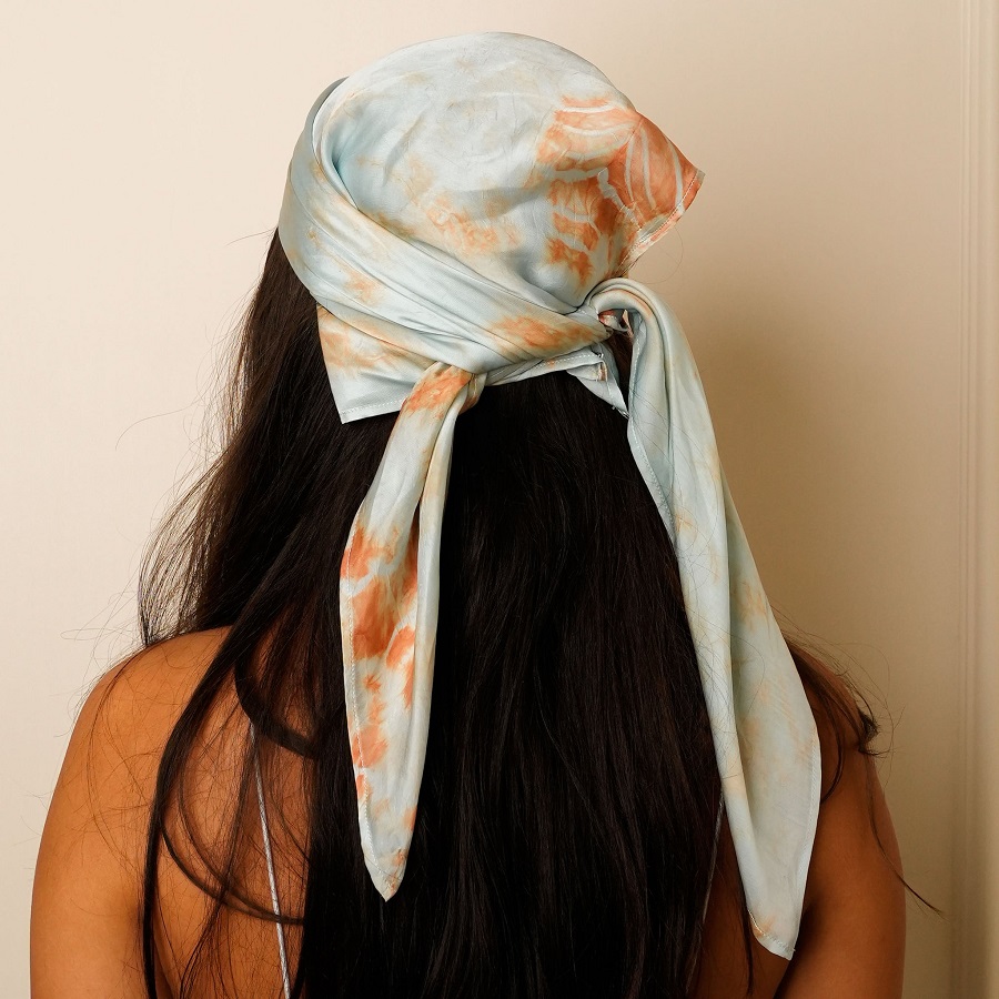 Scarf around head