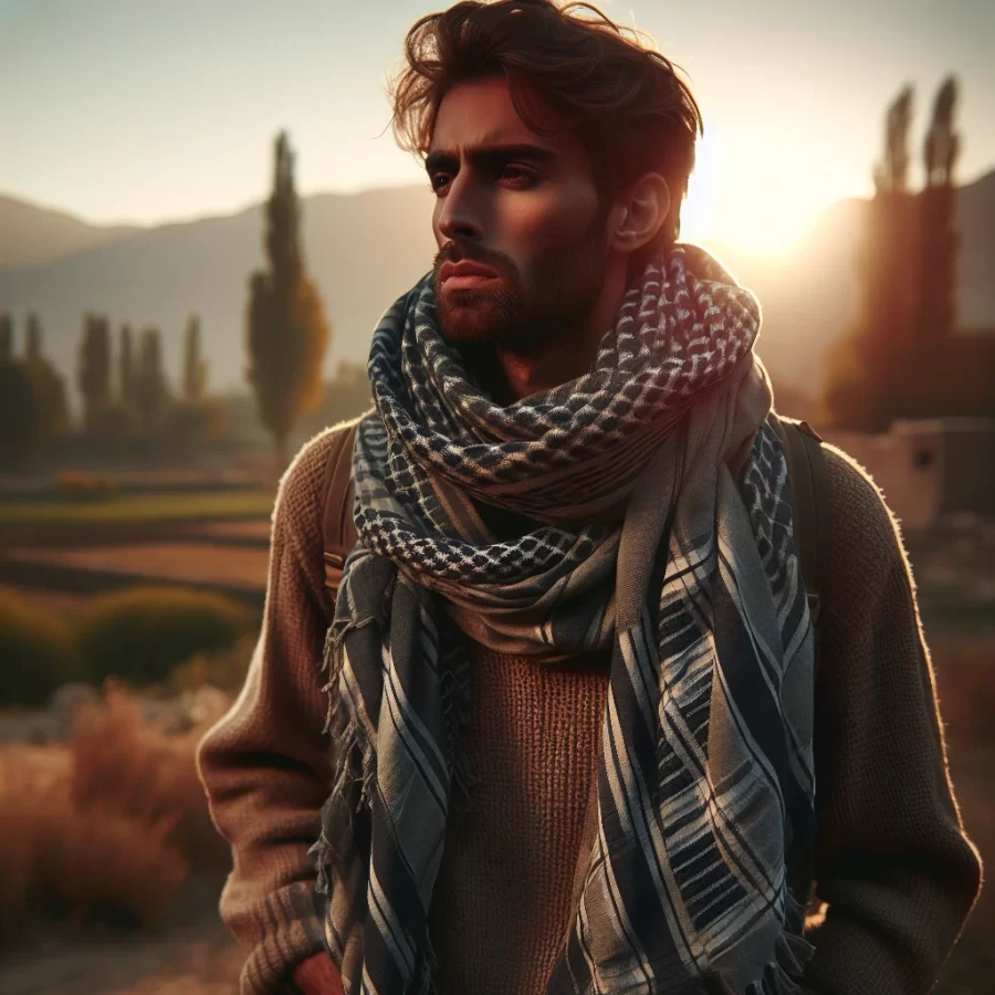 how to wear scarf men