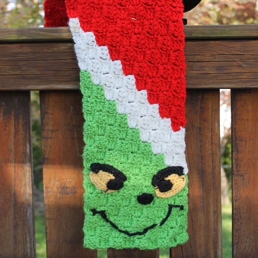 grinch scarf crochet pattern