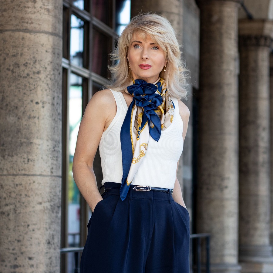 How to Style A Silk Scarf