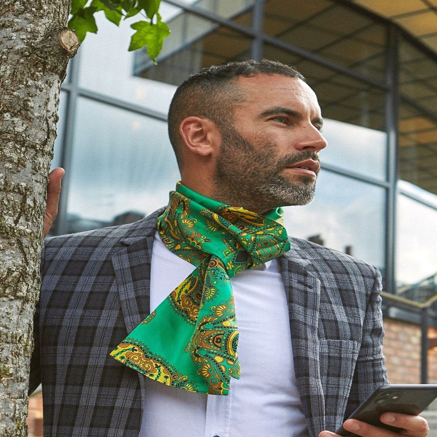 mens silk scarf