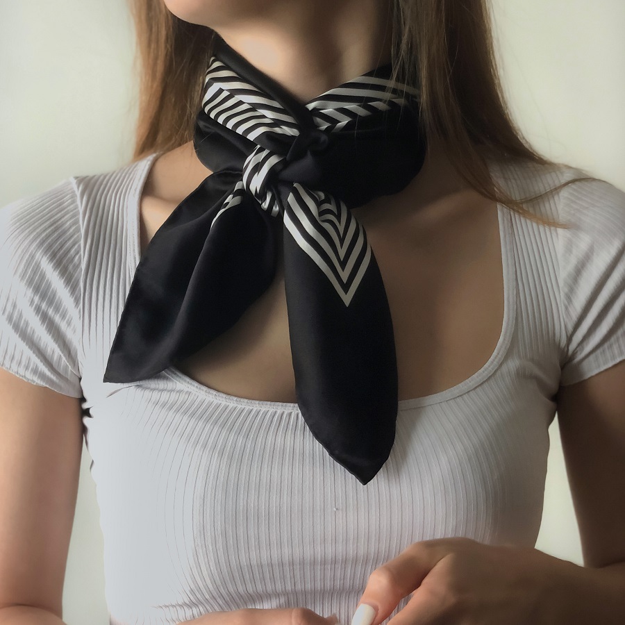 Black Silk Scarf