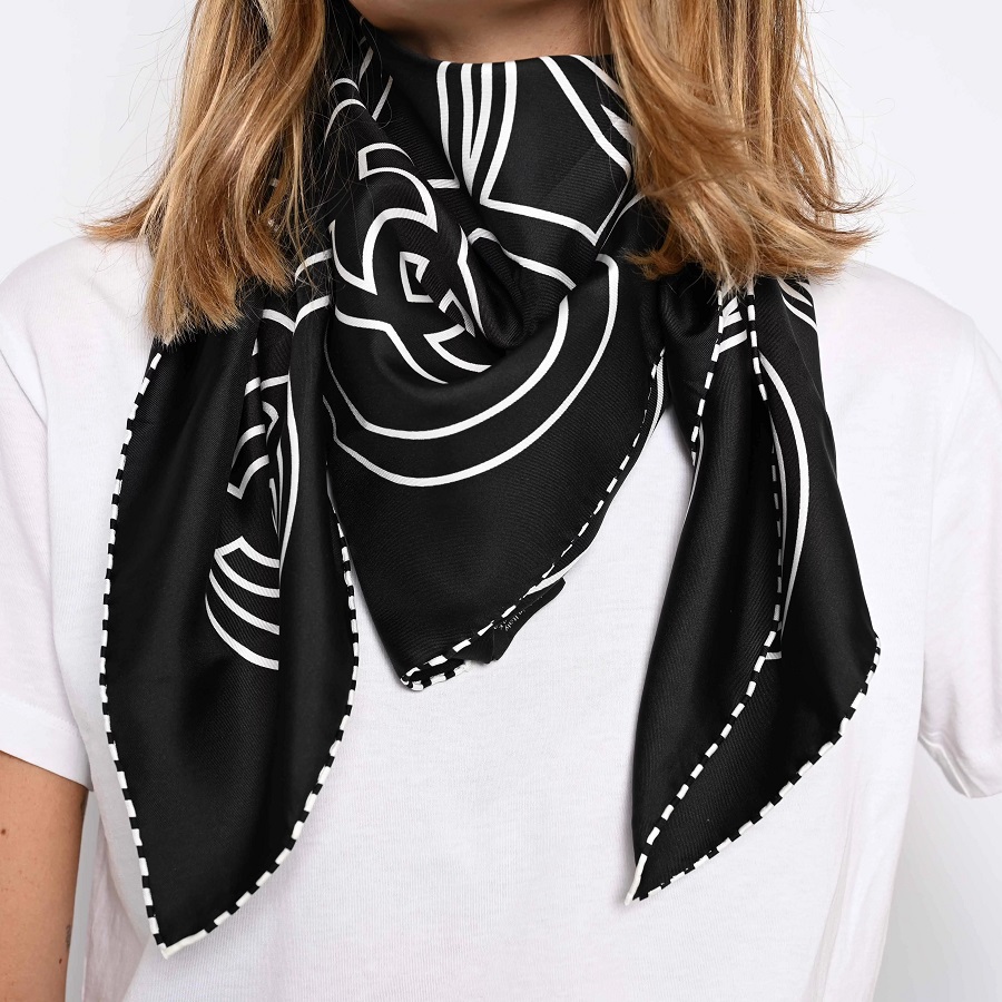 Black Silk Scarf