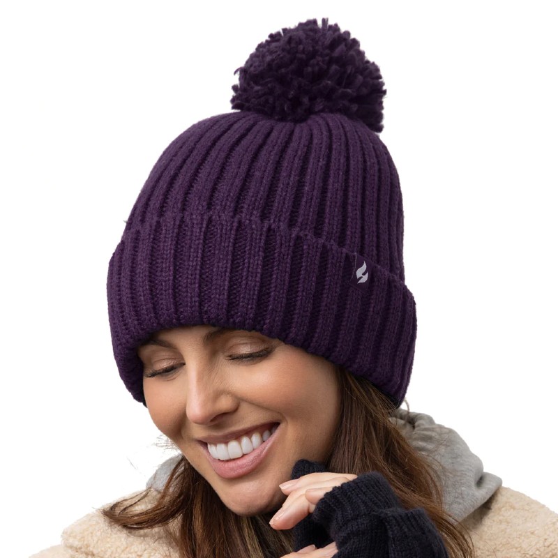 heat-holders-womens-arden-thermal-beanie-purple-pom